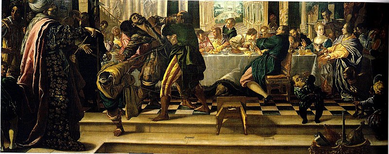  La cacciata dell'invitato indegno (The expulsion of the unworthy guest) by Fra Semplice da Verona (1589 – 1654)