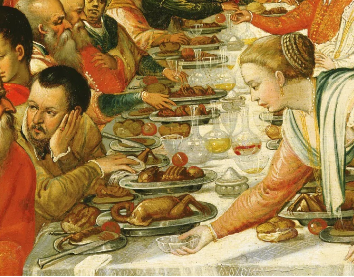 Part of Le nozze di Cana, Michael Damaskinos   1561 - 1570
