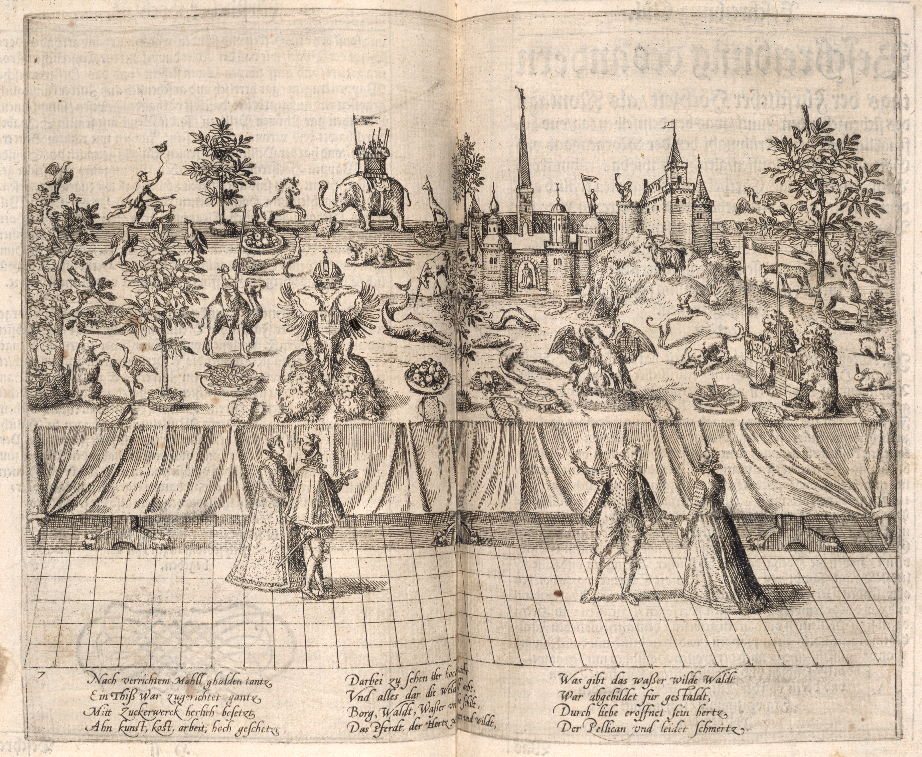 Sugar sculptures at the Wedding Feast of Johann Wilhelm, 1585